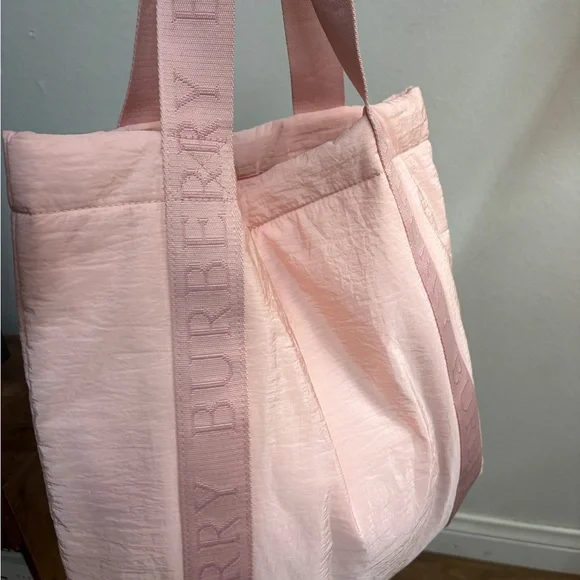 Burberry Light Pink Logo Strap Tote - Picture 5 of 12
